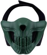 🎭 atairsoft airsoft skull tactical demon half face mask for paintball, cosplay, halloween costume, cs game and hockey party protection logo