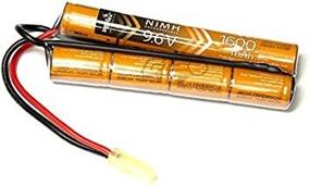img 1 attached to 🔋 Lancer Tactical LiPo Airsoft Battery - High-performance, Compatible with Lancer AEG (9.6V, 1600mAh Nunchuck)