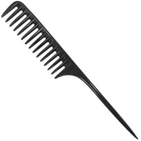 img 4 attached to 🔥 Wapodeai Wide Tooth Comb – Detangling Styling Hair Brush with Professional Carbon Fiber, Anti-Static & Heat Resistant Design - Suitable for All Hair Types.