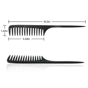 img 3 attached to 🔥 Wapodeai Wide Tooth Comb – Detangling Styling Hair Brush with Professional Carbon Fiber, Anti-Static & Heat Resistant Design - Suitable for All Hair Types.