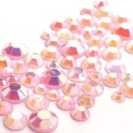 💎 greatdeal68: 250 pcs acrylic jelly ab rhinestone mix in light pink - 3mm to 6mm round flatbacks with free samples logo