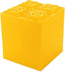 img 2 attached to 🔧 Camco 44510 Heavy Duty Leveling Blocks for Single and Dual Wheels, Hydraulic Jacks, Tongue Jacks, and Tandem Axles – 10 Pack (Frustration-Free Packaging)