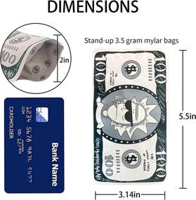 img 2 attached to Ulbizina 100 Pack 3.5 Resealable Printed Mylar Bags - Stand-up Zip Lock Pouches with Aluminum Foil - Food Packaging Baggies, 3.14x5.5 Inches