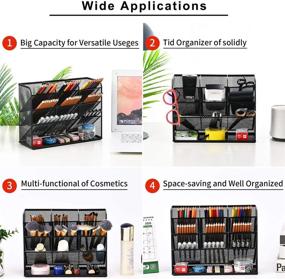 img 2 attached to 🖇️ Marbrasse Mesh Desk Organizer and Pen Holder - Multipurpose Stationery Storage Rack for School, Home Office, and Art Supplies
