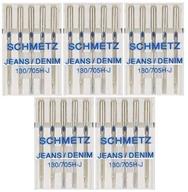 🧵 25 schmetz denim sewing machine needles 130/705h-j size 100/16 for jeans logo