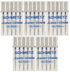 img 4 attached to 🧵 25 Schmetz Denim Sewing Machine Needles 130/705H-J Size 100/16 for Jeans