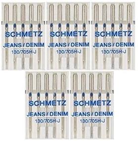 img 1 attached to 🧵 25 Schmetz Denim Sewing Machine Needles 130/705H-J Size 100/16 for Jeans