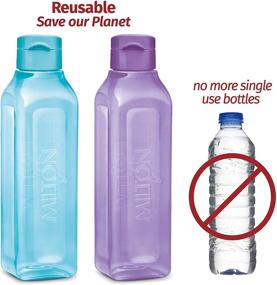 img 1 attached to 🥤 Milton Kids Sports Water Bottle - 4-pack Reusable Leakproof Plastic Wide Mouth Large Drink Bottle BPA & Leak Free for Cycling Camping Hiking Gym Yoga - Buy Now!