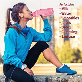 img 3 attached to 🥤 Milton Kids Sports Water Bottle - 4-pack Reusable Leakproof Plastic Wide Mouth Large Drink Bottle BPA & Leak Free for Cycling Camping Hiking Gym Yoga - Buy Now!