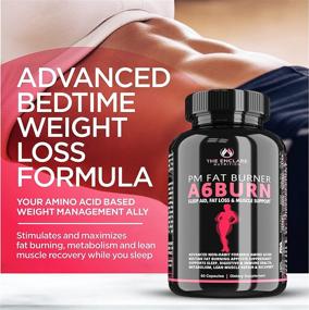 img 3 attached to 🔥 A6BURN Nighttime Fat Burner & Sleep Aid for Effective Weight Loss. Boost Metabolism, Suppress Appetite, and Support Post-Workout Muscle Recovery with Amino Acids. Also Provides Immune Support. Ideal for Women and Men on a Diet.
