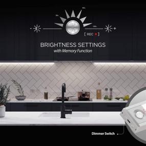 img 2 attached to 💡 EShine 24" Battery Powered Motion-Activated LED Under Cabinet Lighting – Dimmable, Rechargeable, 5000K