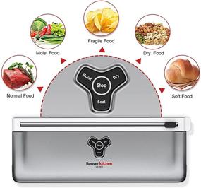 img 2 attached to 🔒 2-in-1 Vacuum Sealer Machine: Preserve Food Freshness with Automatic Air Vacuumed Sealing, Dry & Moist Modes, Built-in Cutter, Sous Vide Compatible - Silver