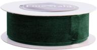 high-quality sheer organza ribbon: 25 yards, hunter green, 5/8 inch width logo