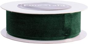 img 2 attached to High-Quality Sheer Organza Ribbon: 25 Yards, Hunter Green, 5/8 Inch Width