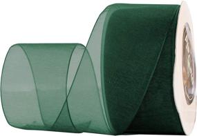 img 1 attached to High-Quality Sheer Organza Ribbon: 25 Yards, Hunter Green, 5/8 Inch Width