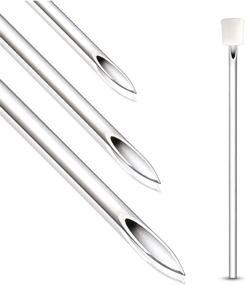 img 2 attached to BodyJ4You 10PC Piercing Needles: Surgical Steel 18G for Ear, Nose, Tragus, Tongue, Nipple, Eyebrow, Labret - High Quality Piercing Kit!