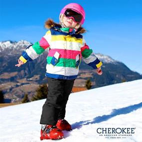 img 1 attached to 🎿 CHEROKEE Kids' Snow Bib - Insulated Ski Overalls for Boys and Girls (Sizes 4-18)