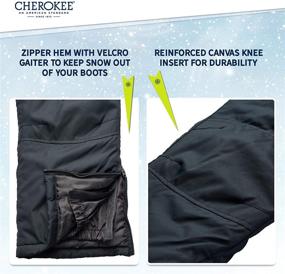 img 3 attached to 🎿 CHEROKEE Kids' Snow Bib - Insulated Ski Overalls for Boys and Girls (Sizes 4-18)