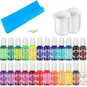 img 4 attached to 🎨 Set of 29 Liquid Epoxy Resin Pigments - 24 Colorful Dyes for Non-Toxic Resin Art Coloring (0.35oz, 10ml/Bottle)