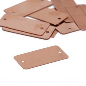 img 1 attached to 🔲 RMP Stamping Blanks 10 Pack - 1" x 2" Rectangle Copper Sheets - 16 Oz (24 Ga.) - Two Holes Included