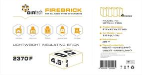 img 1 attached to 🔥 GIRtech INSA Insulation Fire Brick, 4-Pack: Ultimate Kiln & Forge Accessory for High-Temperature Applications (2370 °F Rated)