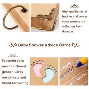 img 1 attached to 👶 OurWarm 40Pcs Baby Shower Advice Cards - Baby Prediction Cards for Shower Games, Elephant Gender Reveal Party Games - New Parent Message Advice Book, Kraft Paper Collection