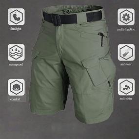 img 2 attached to Waterproof Tactical Shorts for Men by AUTIWITUA - Outdoor Cargo Shorts, Lightweight & Quick-Dry, Breathable for Hiking, Fishing, and Outdoor Activities