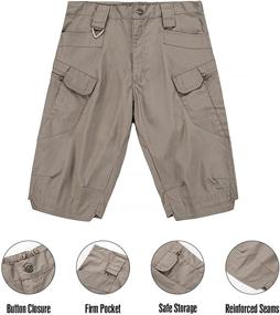 img 1 attached to Waterproof Tactical Shorts for Men by AUTIWITUA - Outdoor Cargo Shorts, Lightweight & Quick-Dry, Breathable for Hiking, Fishing, and Outdoor Activities