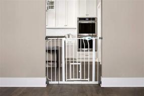 img 1 attached to 🚪 Carlson Extra Wide Walk Through Pet Gate: Small Pet Door, Extension Kit, Pressure/Wall Mount Kits