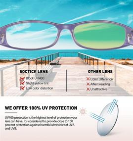 img 1 attached to 👓 Blue Light Blocking Reading Glasses, 5-Pack Elegant Eyeglasses for Women with Spring Hinges, Anti UV/Glare Eyewear