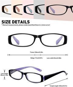 img 3 attached to 👓 Blue Light Blocking Reading Glasses, 5-Pack Elegant Eyeglasses for Women with Spring Hinges, Anti UV/Glare Eyewear