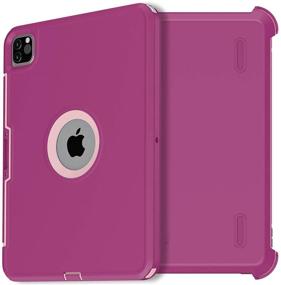 img 4 attached to 💜 AICase for iPad Pro 11 2020 & 2018 Case - Heavy Duty Shockproof Protective Cover for New Apple Pro 11" 2nd Gen 2020 & 1st Gen 2018 (Purple+Pink)