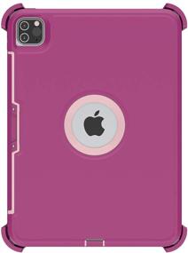 img 3 attached to 💜 AICase for iPad Pro 11 2020 & 2018 Case - Heavy Duty Shockproof Protective Cover for New Apple Pro 11" 2nd Gen 2020 & 1st Gen 2018 (Purple+Pink)