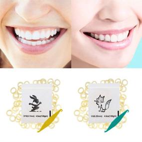 img 2 attached to 🦷 Enhance Orthodontic Experience: 500 Pack Disposable Elastic Rubberbands for Braces, Dreadlocks, Braids & More, Includes Free Elastic Placer