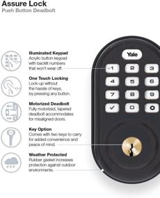 img 2 attached to 🔒 Yale Assure Lock with Z-Wave - Smart Keypad Deadbolt for Ring Alarm, SmartThings, Wink & More (Bronze)