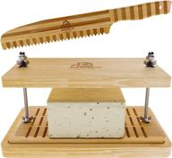 🍽️ bamboo home life tofu press: includes bamboo knife, doubles as cheese or paneer press - convenient drip tray, plastic-free logo