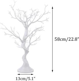img 2 attached to 🎄 Sziqiqi White Artificial Tree Centerpiece Decoration for Weddings, Christmas, Birthday Parties, Home, Indoor & Outdoor - 23 inches