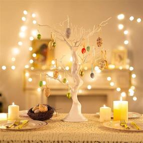 img 1 attached to 🎄 Sziqiqi White Artificial Tree Centerpiece Decoration for Weddings, Christmas, Birthday Parties, Home, Indoor & Outdoor - 23 inches