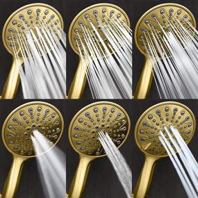 img 2 attached to ShowerMaxx Elite Series 6-Setting 6-Inch Handheld Rainfall Shower Head with Extra Long Stainless Steel Hose - MAXXimize Rainfall Experience, Polished Brass/Gold Finish