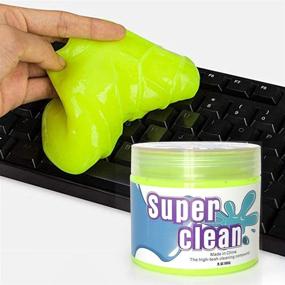 img 4 attached to 🔶 Yellow Universal Super Clean Keyboard Slime Dust Cleaner - Magic Keyboard Dust Soft Mud for Phone, Car Vents, Laptops, Cameras, Printers, Calculators, Screens - Reusable Gel Dust Slime Cleaner