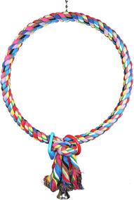 img 4 attached to 🦜 Vibrant Cotton Rope Ring Bonka Bird Toys for Pet Parrots - Sizes Small, Medium, and Large - Ideal for Climbing, Chewing, and Playing - Perfect for Parrotlet, Budgie, Cockatiel, and Cockatoo