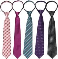 enhance your style with kilofly pre tied adjustable zipper necktie - perfect boys' accessory in neckties logo