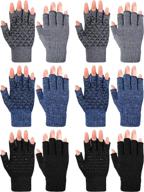 🧤 anti-slip stretchy fingerless texting mittens logo