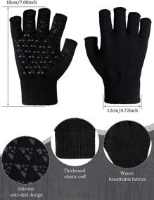 img 2 attached to 🧤 Anti-Slip Stretchy Fingerless Texting Mittens