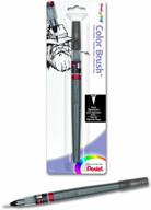 🖌️ кисть pentel arts color brush с тонким наконечником и пигментными чернилами, черная, 1 шт. (fp5fbpa) логотип