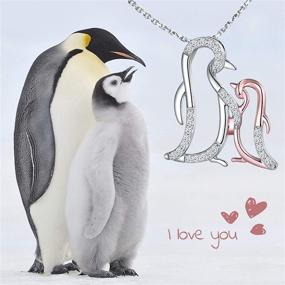 img 3 attached to Mother Baby Penguin Necklace Expectant