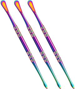 img 4 attached to High-Quality Stainless Steel Wax Carving Tool Set - 3 Pack (Rainbow) - Ideal for Detailed Carvings and Sculptures