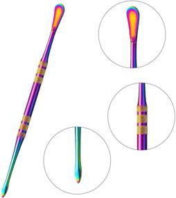 img 2 attached to High-Quality Stainless Steel Wax Carving Tool Set - 3 Pack (Rainbow) - Ideal for Detailed Carvings and Sculptures