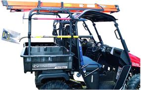 img 1 attached to 🚜 Versatile Tractor Tool Tray and UTV Multi-Fit Rear Utility Rack: Great Day Implement Holders Kit (TTIH402) in Black