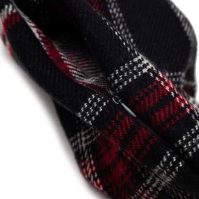 img 1 attached to 🧣 Plaid Tartan Knit Travel Scarf for Women and Girls with Zipper Pocket